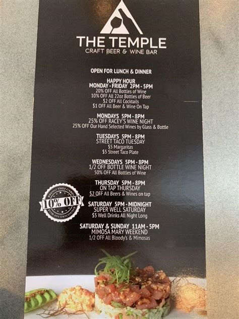 temple bar hilo menu